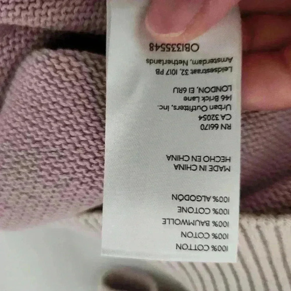 Anthropologie Pilcro Cotton Pull Over Sweater Pink Quarter Length Sleeves Black - Picture 6 of 9